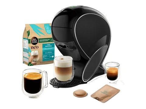 Cafetera de cápsulas - Krups Nescafé® Dolce Gusto® Neo Latte , SmartBrew, Tecnología Airfoam, 15 bar, 1.3 l, 1600 W, Negro
