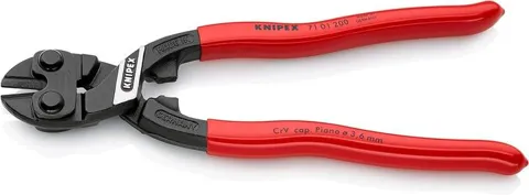Knipex Compact bolt cutter DIN ISO 5743 L.200mm Form 0 straight without recess black atram. Handles K... — 200 mm