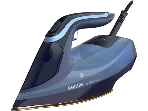 Plancha de vapor - Philips DST8020/20, 3000W, Serie 8000, Calentamiento Rápido, Plancha, Vapor vertical, 240 g, 0.3 L, Azul claro