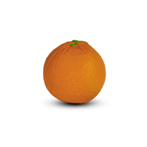 Mordedor pelota Oli&Carol caucho natural naranja colección Sporty Fruits - Naranja