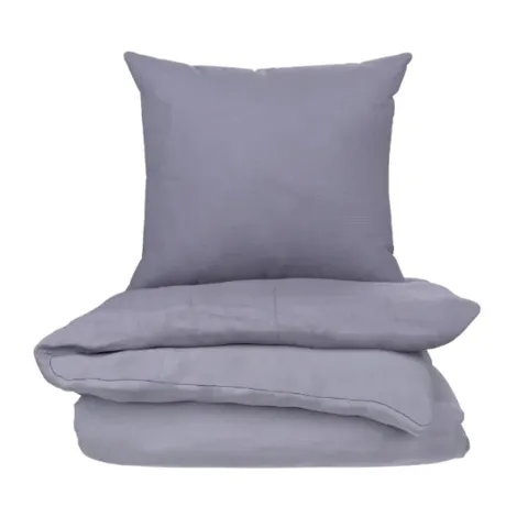 Parure de lit 260x240 cm Violet 100% Coton Housse de Couette + 2 Taies d'Oreiller 65x65 cm TEX HOME