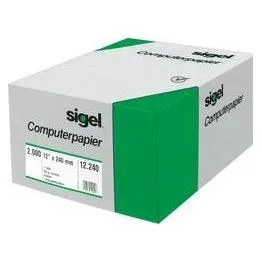 DIN computer paper continuous, 240 x 30.48 cm (12"), A4 3-fold, 60/53/57 gsm, SD, carbonless copy