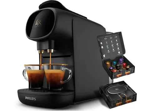 Cafetera de cápsulas - ‎Philips  ‎LM9012/60 L'OR Barista Sublime, Función 2 tazas o 1 doble, 1450 W, 19 bar, 0.80 l, Sistema antigoteo, Negro