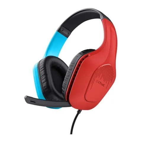 Auriculares Trust GXT416S Zirox Rojo y Azul