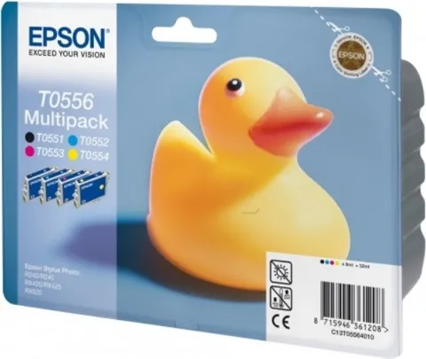 Epson Duck Multipack 4 Farben T0556, Schwarz, Cyan, Magenta, Gelb, 8 ml, 8 ml, 1 Stück(e), Multipack