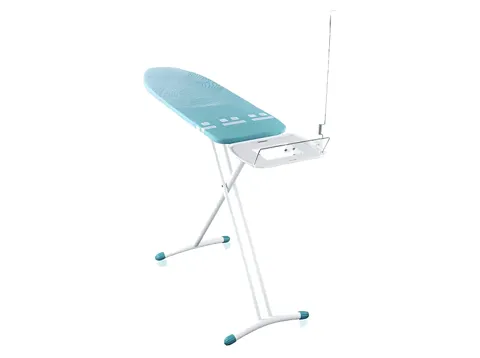 Tabla de planchar - Leifheit Air Board Express M Solid, 120 x 38 cm, Regulable en altura (76 - 100 cm), Bandeja fija, Azul