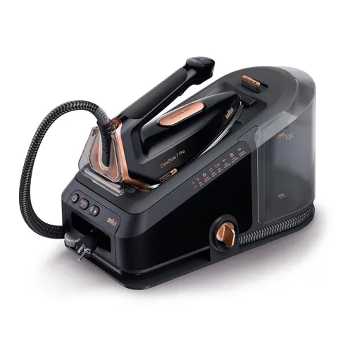 Centro de planchado Braun CareStyle 7 Pro IS7286BK con golpe de vapor superpotente - Negro / Cobre