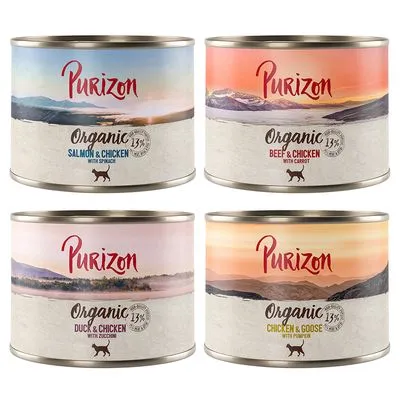 Purizon Organic 6 x 200 g Mixpaket 4 Sorten