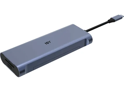 ISY IAD-1037 9-in-1-USB Hybrid Adapter, Silber
