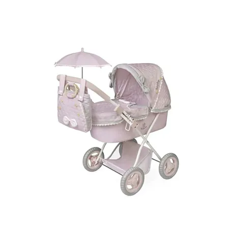 Decuevas Passeggino pieghevole per bambole con parasole e borsa Sophie fino a 48 cm