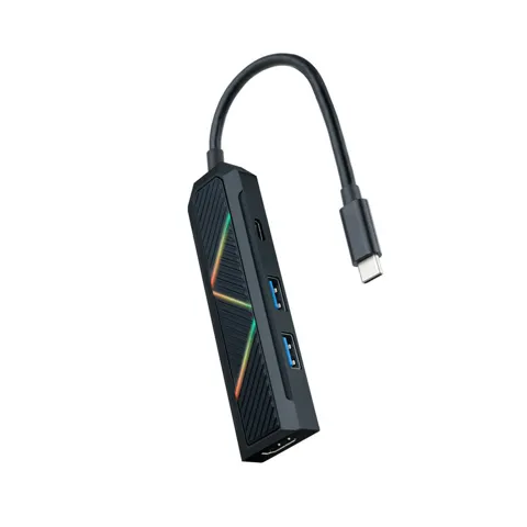 Hub Nanocable USB-C 4 En 1 Negro