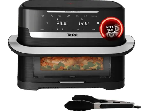 TEFAL EY9278 Infra Heat Ever Fry Dual Flex Doppelkammer- Heißluftfritteuse