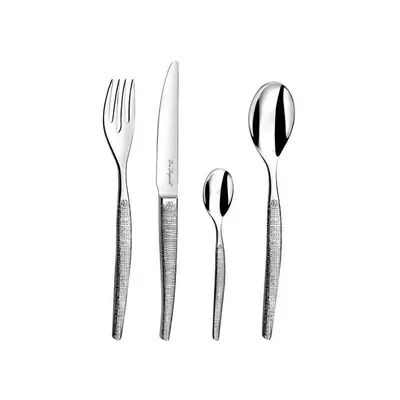 Ménagère - LOU LAGUIOLE - Jet Textil - 24 pièces - Inox - Bout rond