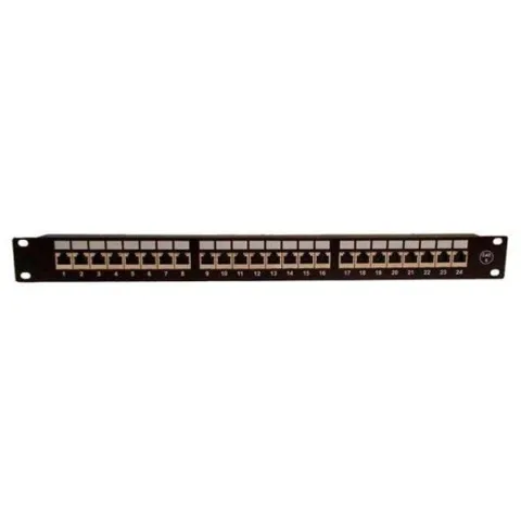 Panel de Parcheo Powergreen 24 Puertos Cat 6 UTP Vacío