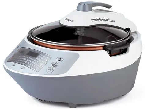 ARIETE MULTICOOKER TWIST MULTICOOKER, 1900 W, capacità ciotola 5 l, BIANCO-METAL