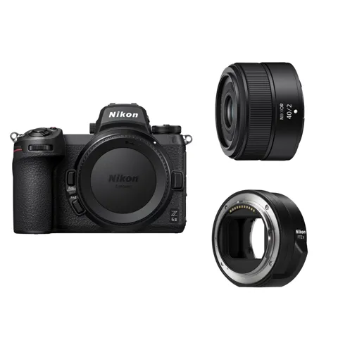 Cámara Evil Nikon Z6 II con Objetivo Nikkor Z 40mm F/2 y adaptador FTZ II - Negro