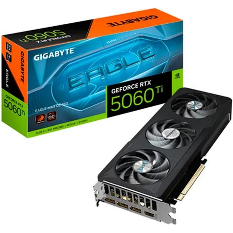 Tarjeta Gráfica Gigabyte GeForce RTX 5060 Ti EAGLE MAX OC 16GB GDDR7 DLSS4