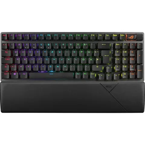ROG Strix Scope II 96 Wireless teclado Juego USB + RF Wireless + Bluetooth QWERTZ Alemán Negro, Teclado para gaming